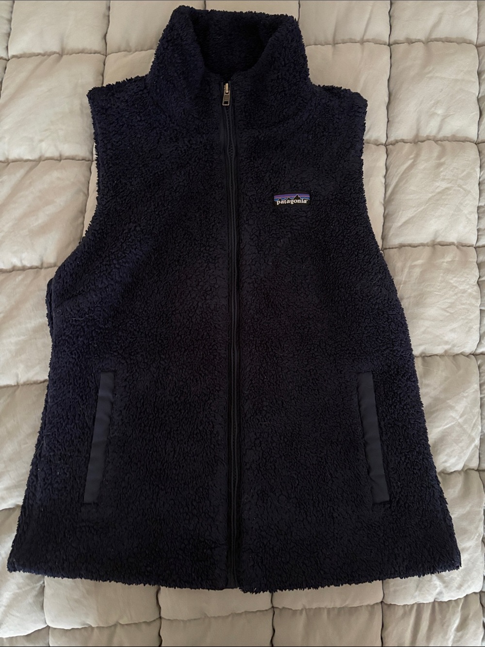 Patagonia Navy Sherpa Fleece Vest